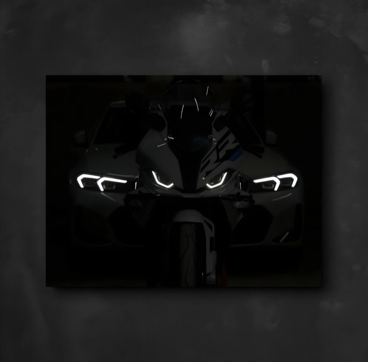 BMW S1000rr ve BMW araba Neon Posteri