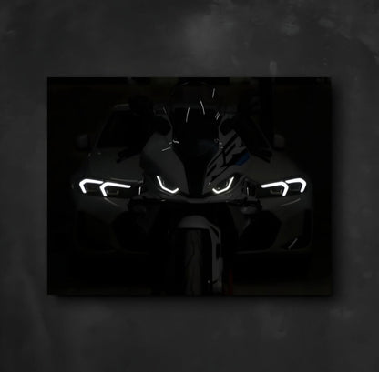 BMW S1000rr ve BMW araba Neon Posteri