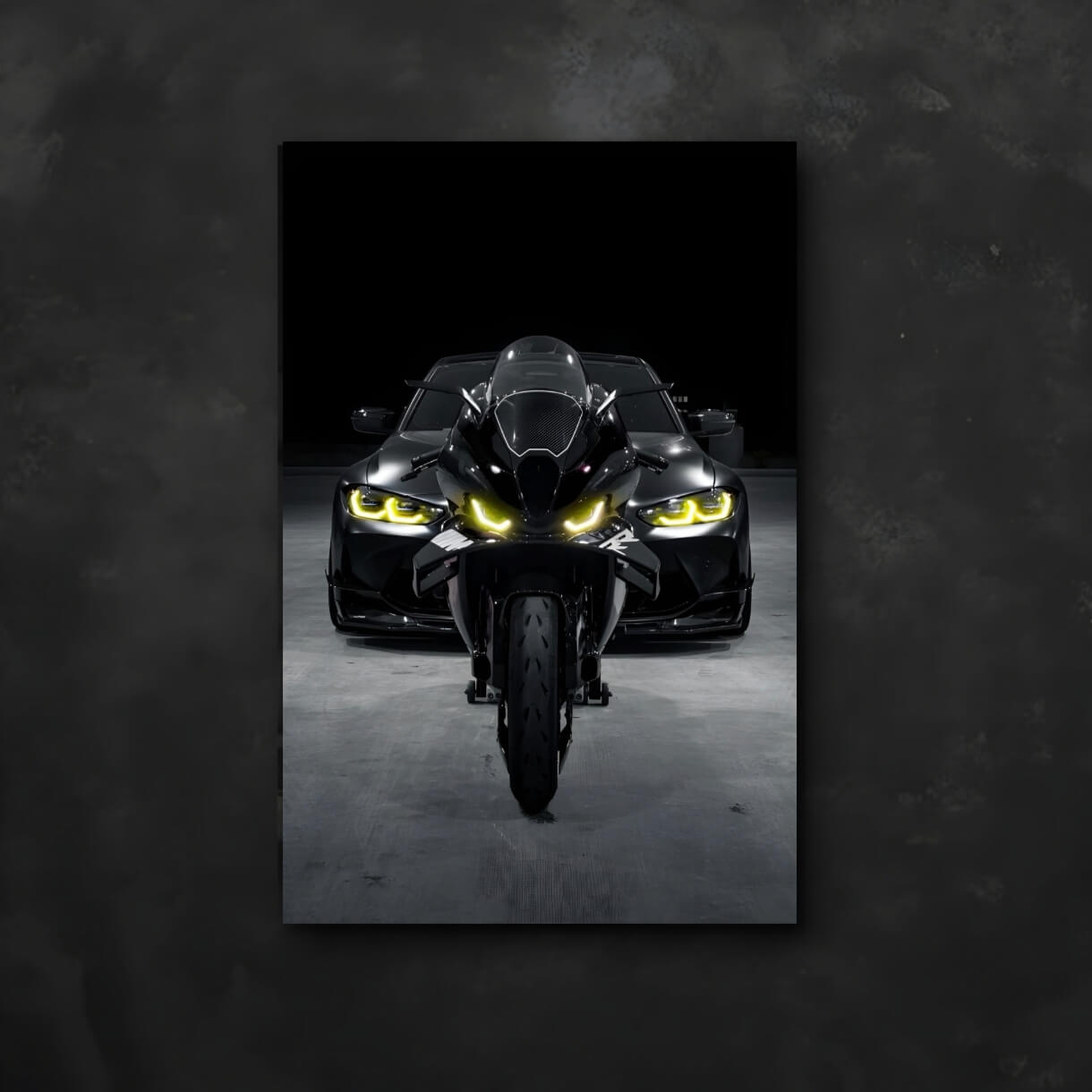 BMW S1000rr ve BMW araba Neon Posteri