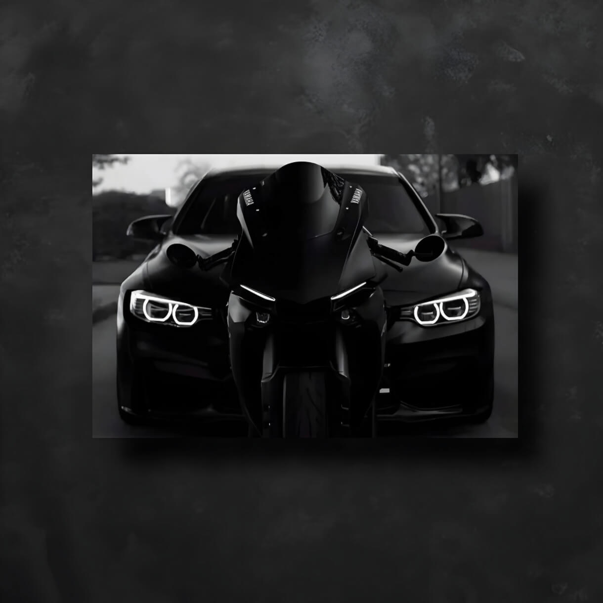 Yamaha R1 BMW Araba Neon Posteri