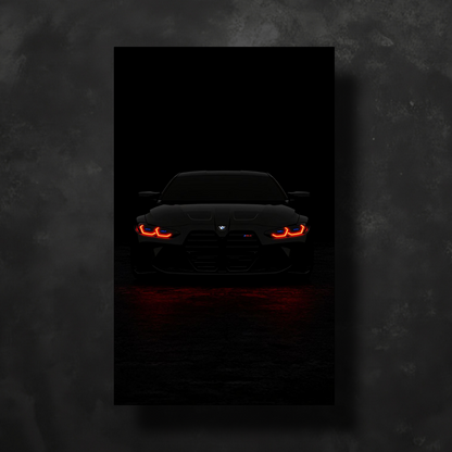 BMW M4 Neon Posteri