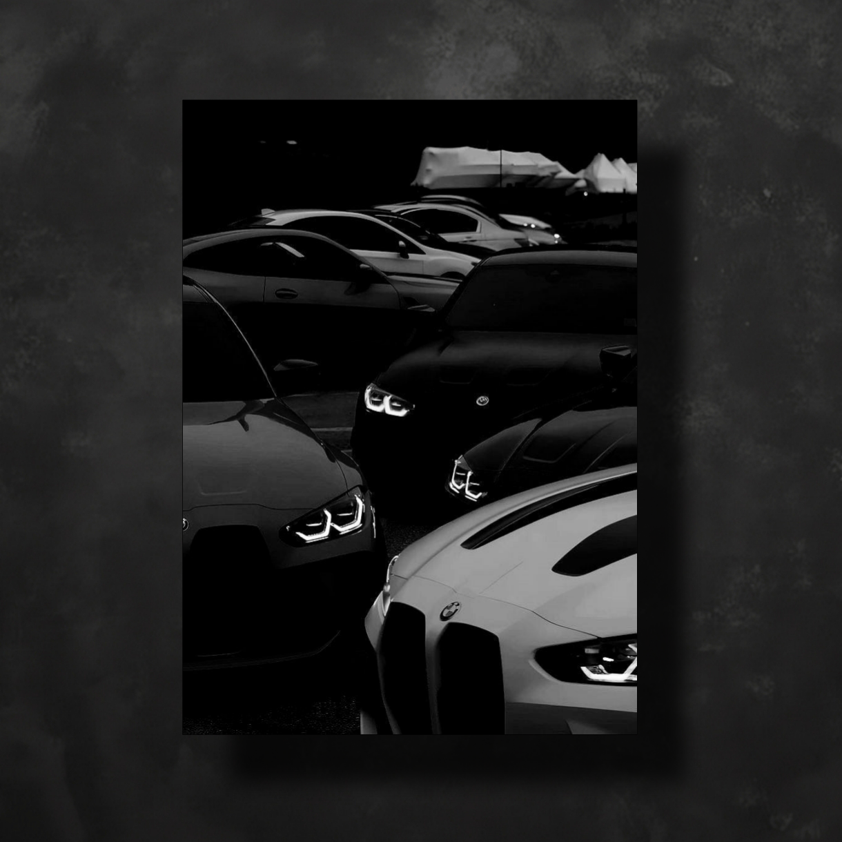 BMW 4 Adet Led Işıklı Neon Posteri