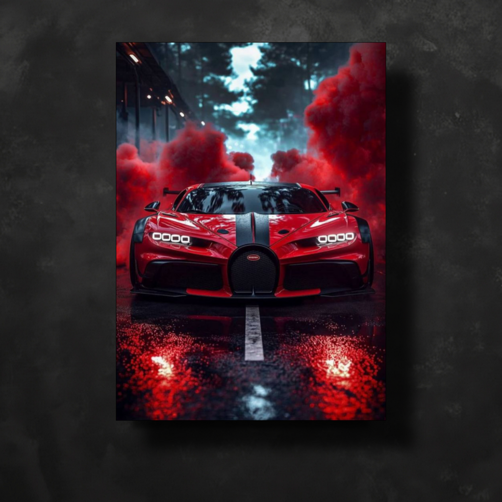 Bugatti Chiron Neon Tablo