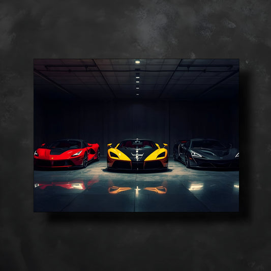 Lüks Araba Neon Posteri