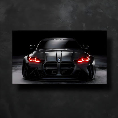 BMW M4 Neon Posteri