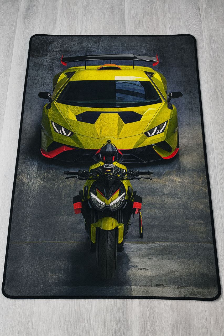 Lüks Araç Temalı Dekoratif Halı