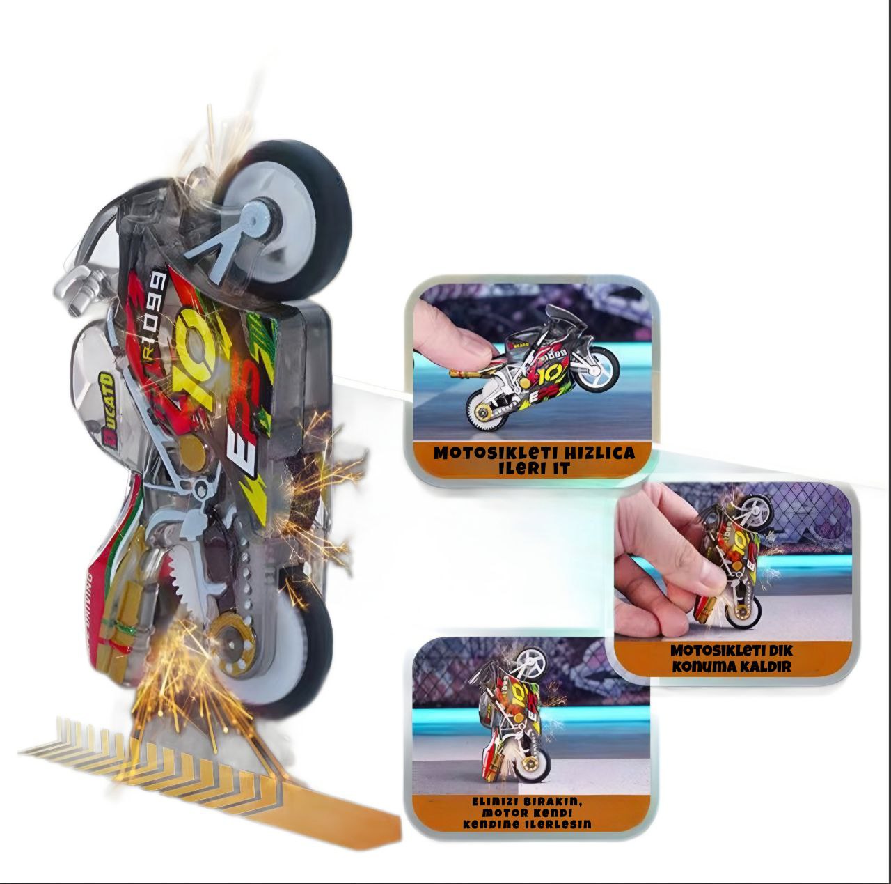 Kıvılcım Çıkaran Motor Oyuncağı